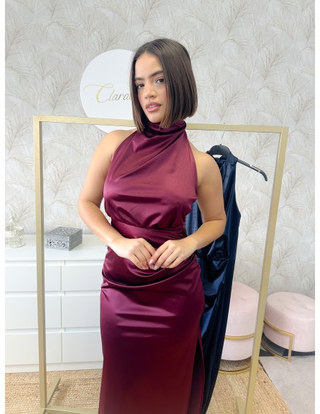 Vestido halter largo