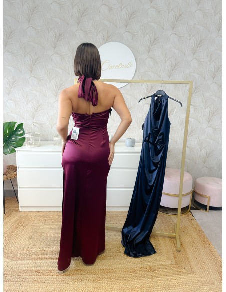 Vestido halter largo