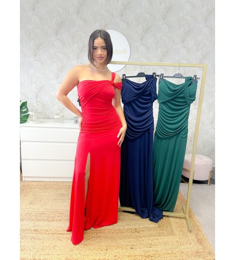 Vestido crep asimétrico 2