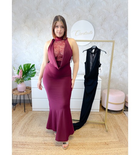 Vestido escote encaje