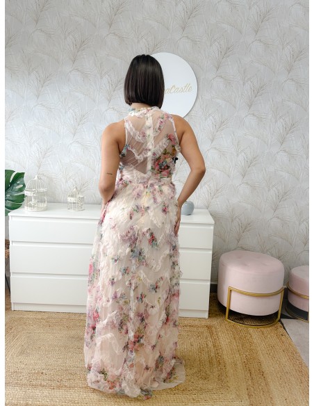 Vestido halter flores