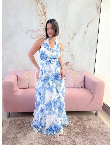 Vestido flores volantes