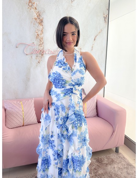 Vestido flores volantes