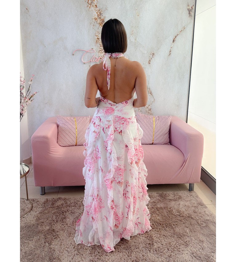 Vestido flores volantes