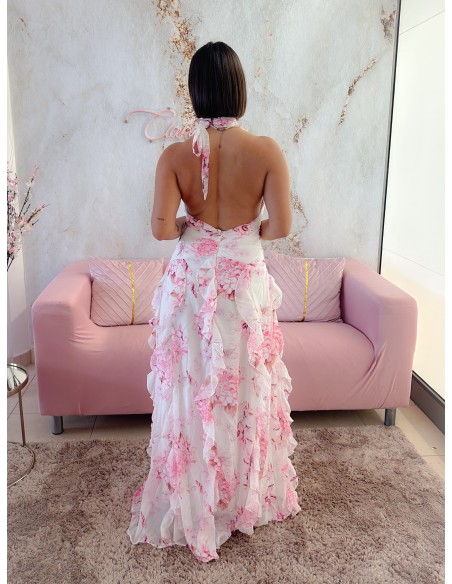 Vestido flores volantes