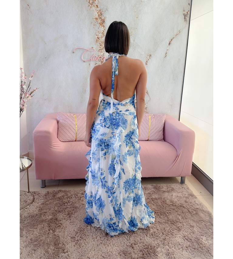 Vestido flores volantes