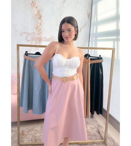 Falda midi polipiel 2