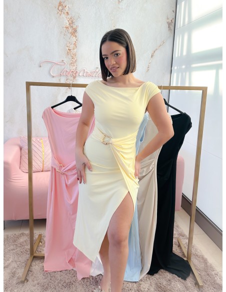 Vestido detalle dorado