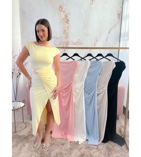 Vestido detalle dorado