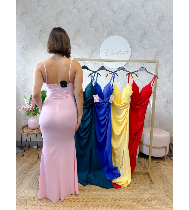 Vestido drapeado cintura